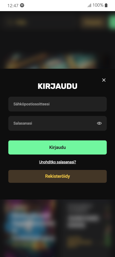 24Casino-kirjautumislomake