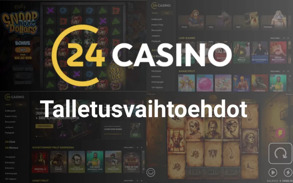 24Casino maksutavat